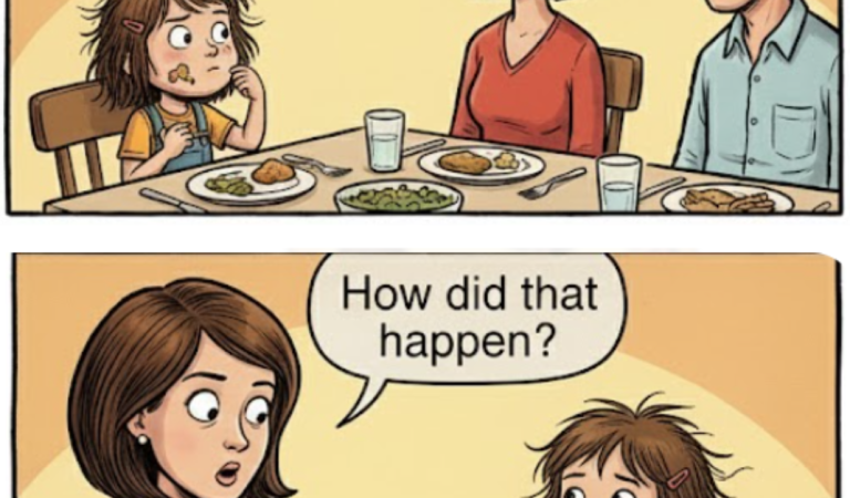 My little daughter announced that a boy had kissed her.