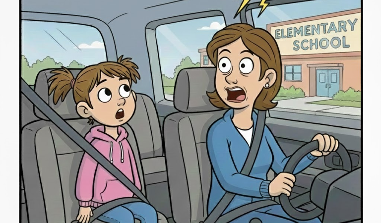 Today my daughter overslept