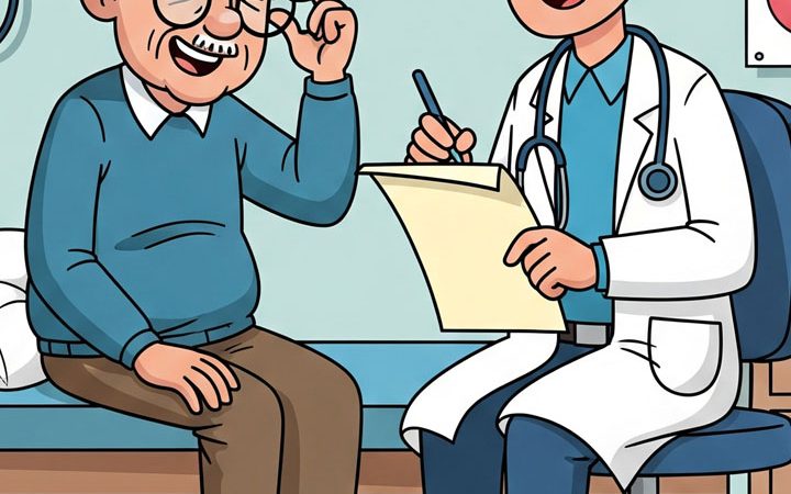 An old man went to a doctor for a check-up.