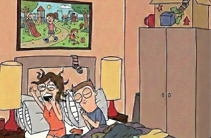 Find Pacifier, Shoes, Underwear, Teddy Bear, and Ball.