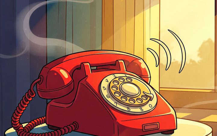 At dawn the telephone rings.