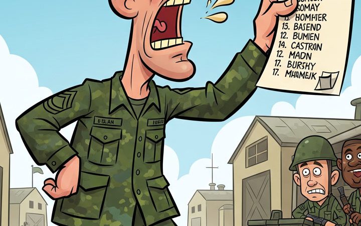 Early morning at the military base