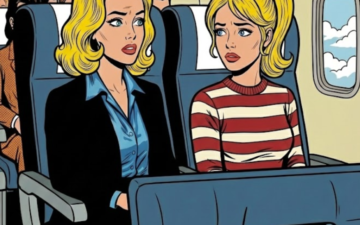 Two blondes were flying to Miami from Cleveland